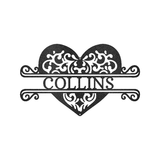 Fancy Heart Personalized Gifts - Custom Metal Sign