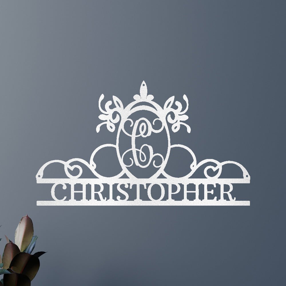 Initial and Name Personalized Gifts - Custom Metal Sign