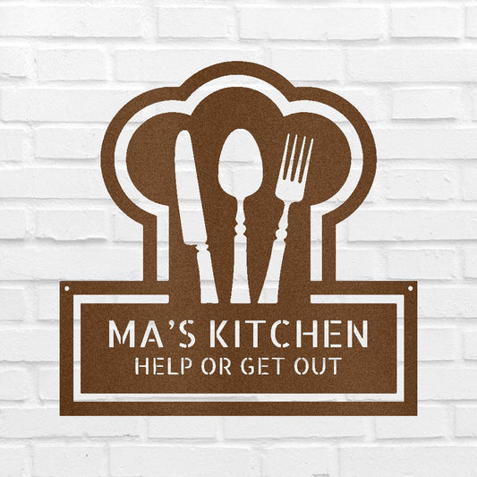 Ruler Of The Kitchen Personalized Gifts - Custom Metal Sign