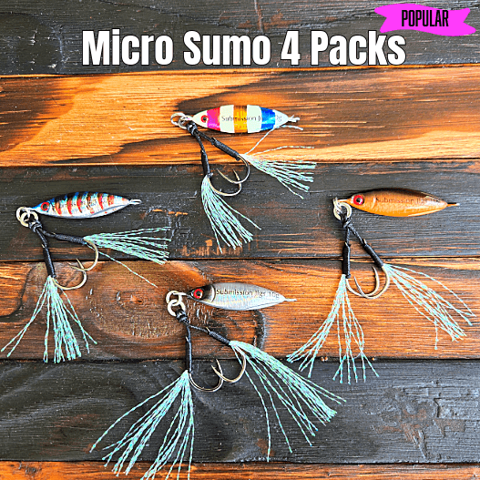 Submission Jigs - Micro Sumo and Mercenary - Slow Pitch Jigs - 4 Packs