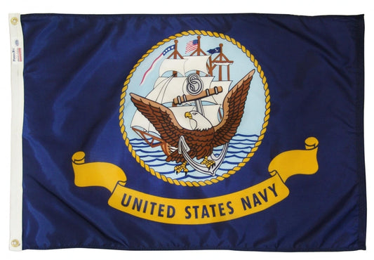 Navy Outdoor Flag – Military Quality, Made in USA (Nylon or Polyester)