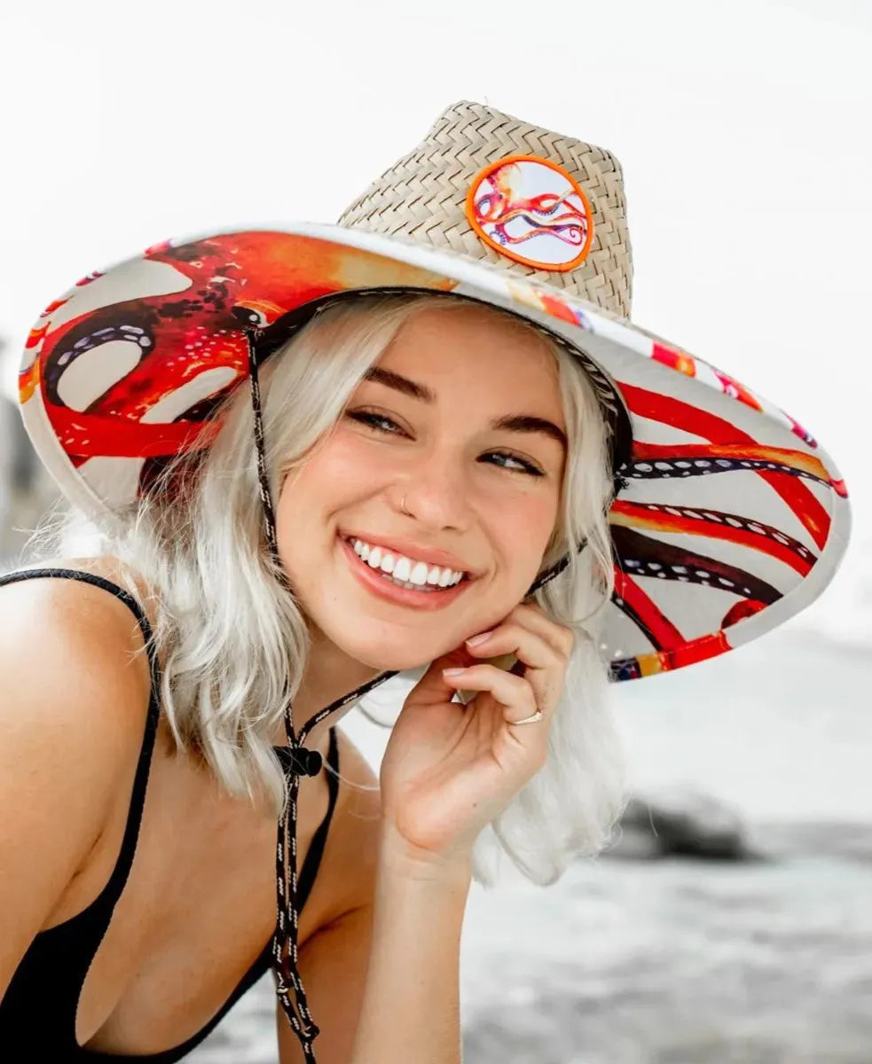 Peter Grimm Octopus - Straw Lifeguard Hat