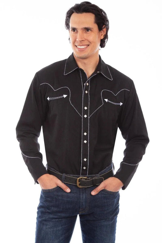 Scully Candy Cane - Men's Western Shirt