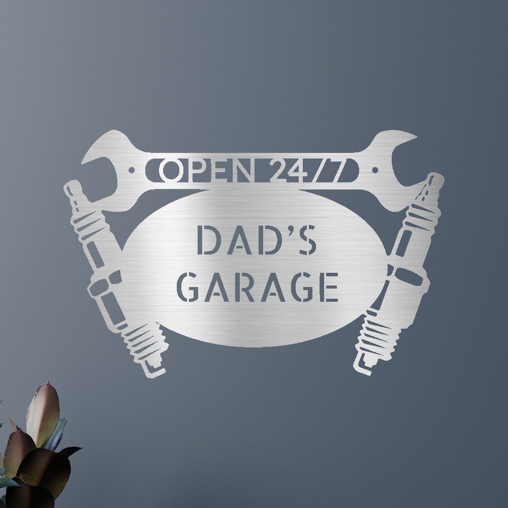 Car Dad's Garage Personalized Gifts - Custom Metal Sign