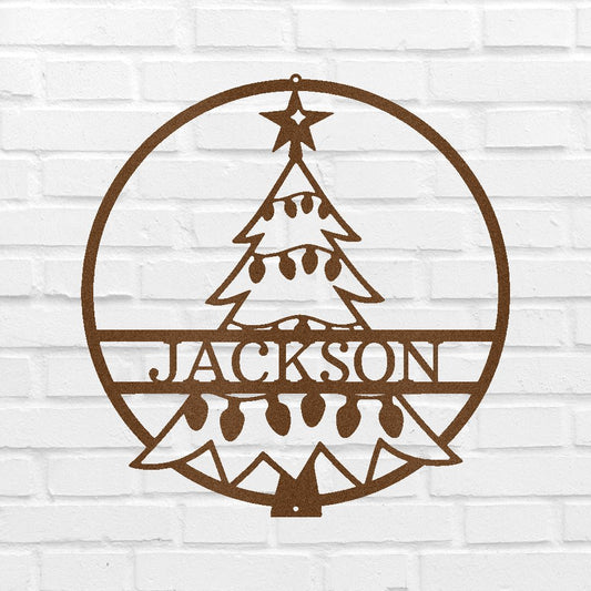 Christmas Tree Personalized Gifts - Custom Metal Sign