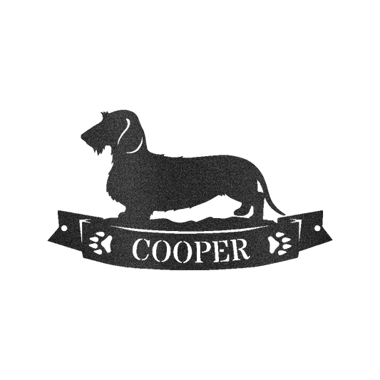 Dachshund Banner Personalized Gifts - Custom Metal Sign