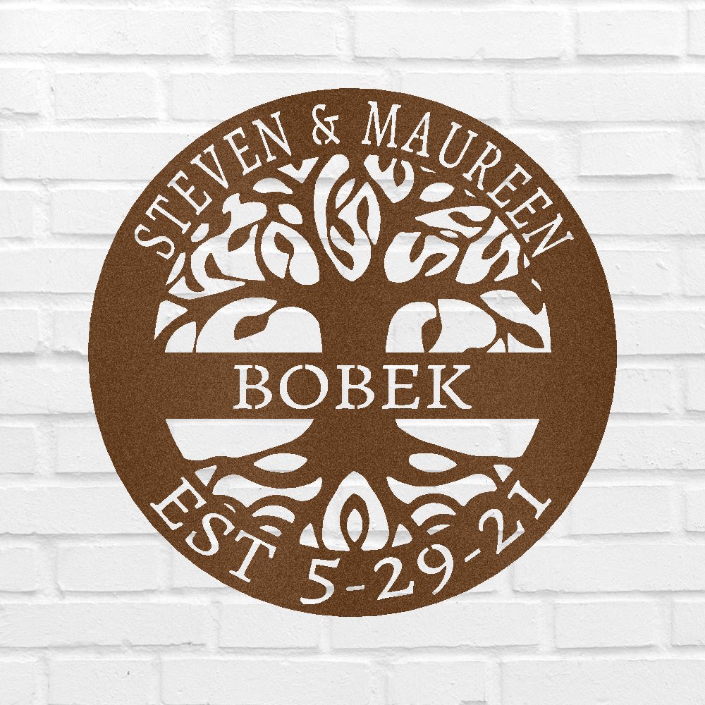 Elaborate Tree Of Life Sign - Custom Metal Sign