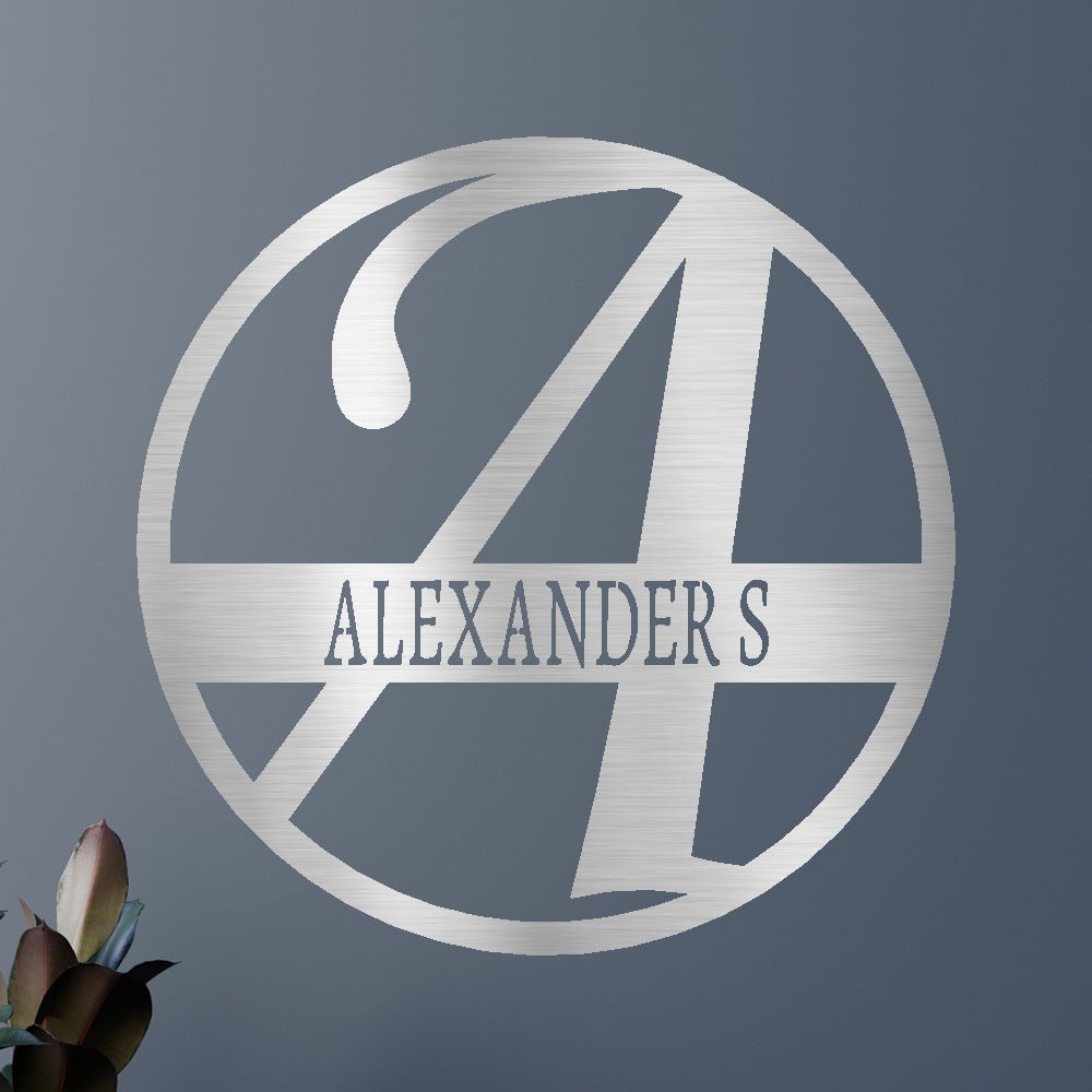 Exemplary Family Name Personalized Gifts - Custom Metal Sign, Split Letter