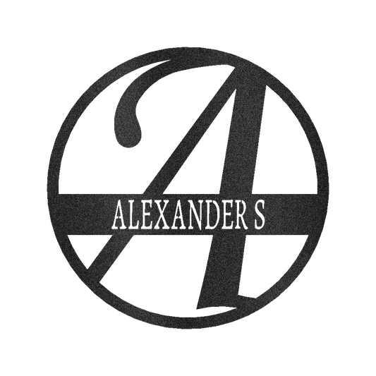 Exemplary Family Name Personalized Gifts - Custom Metal Sign, Split Letter