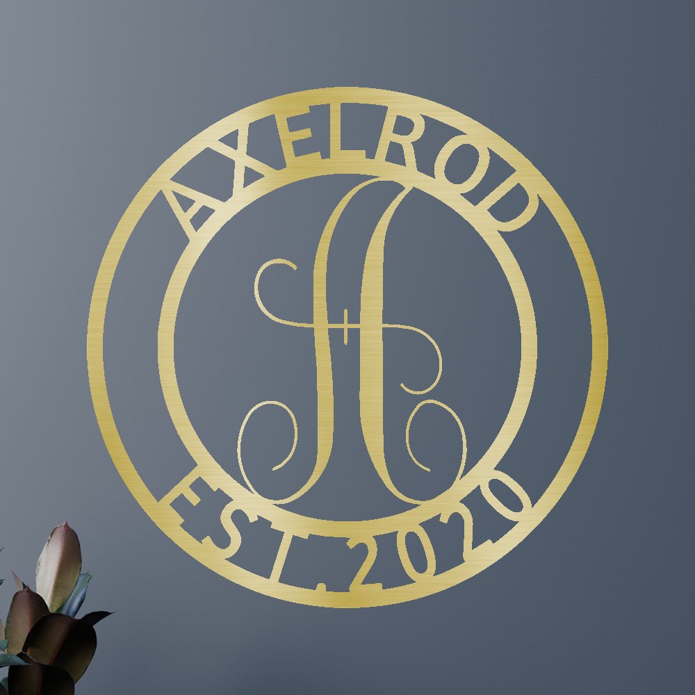 Family Name Personalized Gifts - Custom Metal Sign, Split Letter