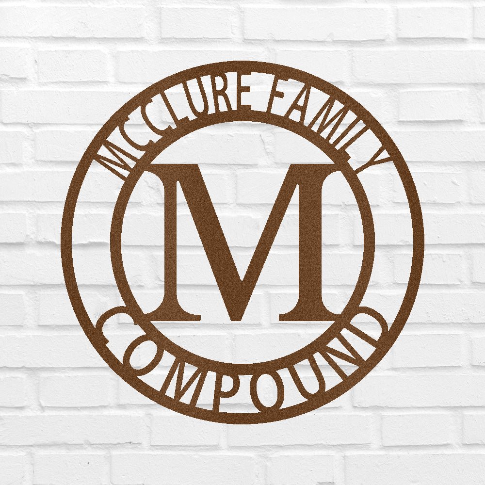 Family Name Sign - Custom Metal Sign, Split Letter, Wedding Gift