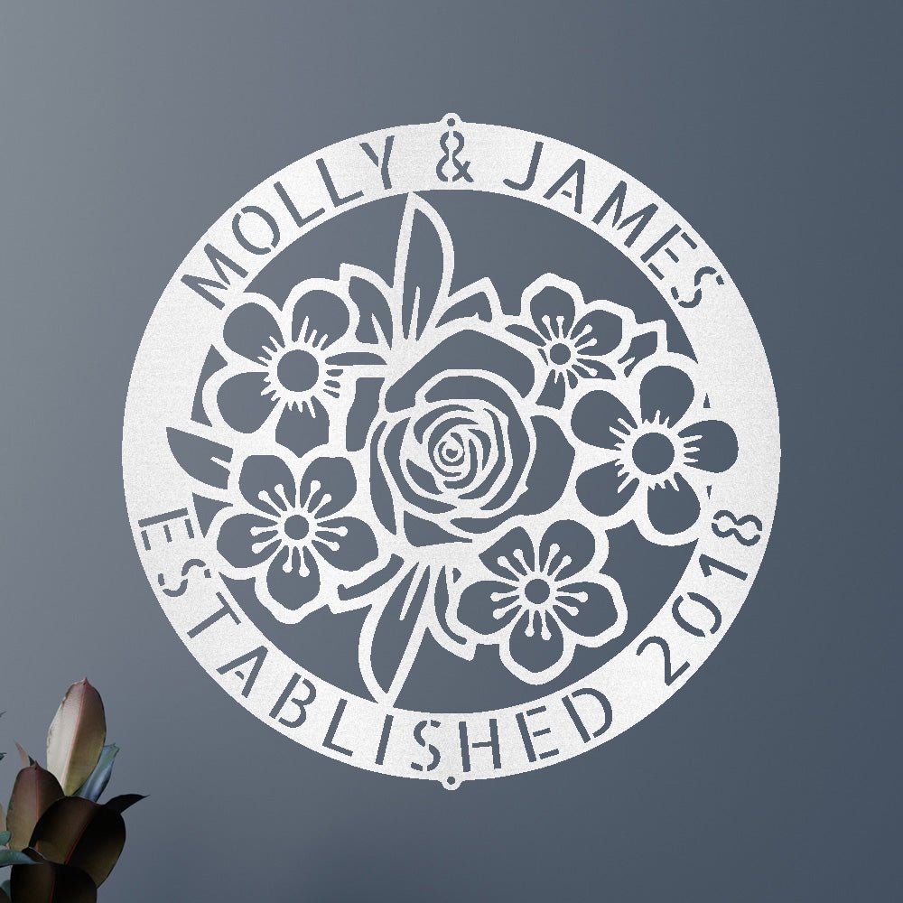Floral Ring Personalized Gifts - Custom Metal Sign