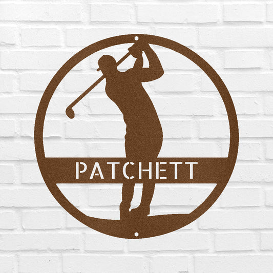 Golfer Personalized Gifts - Custom Metal Sign