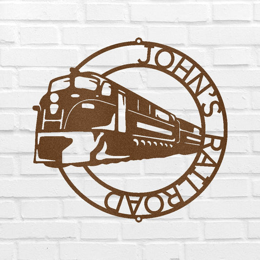 Modern Train Ring Personalized Gifts - Custom Metal Sign