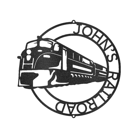 Modern Train Ring Personalized Gifts - Custom Metal Sign