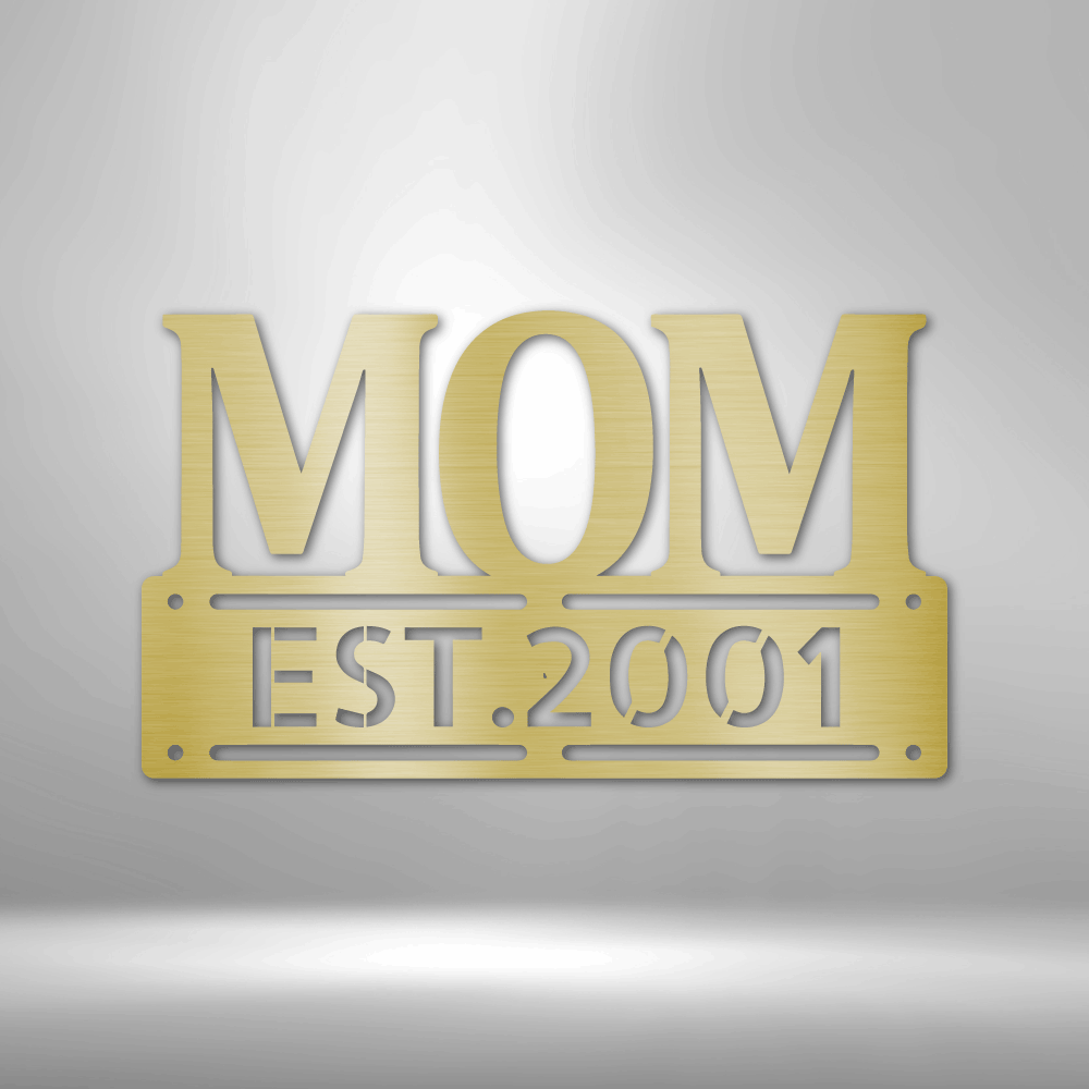 Personalized Mother’s Day Metal Sign - Custom Family Name Plaque for Mom