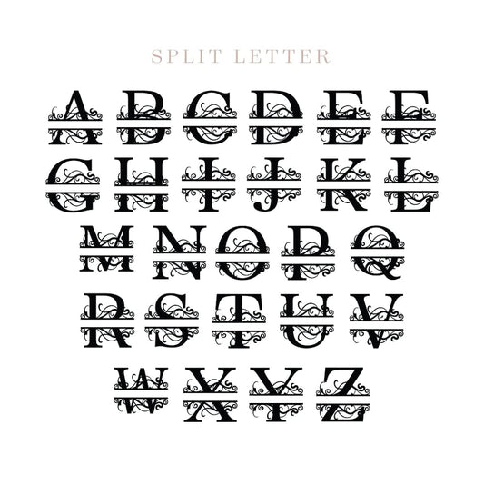 Name Sign - Custom Metal Sign, Family Split Letter Monogram, Wedding Gift