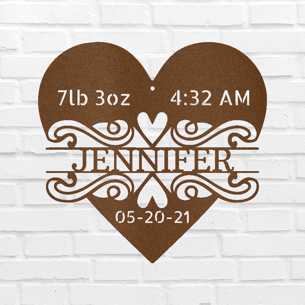 Newborn Love Personalized Gifts - Custom Metal Sign