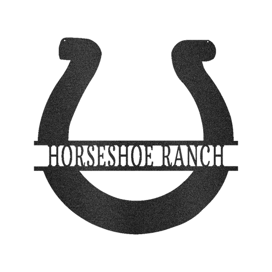 Simple Horseshoe Personalized Gifts - Custom Metal Sign, Horse Lover Gift