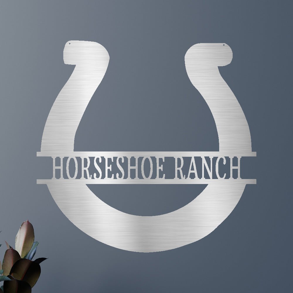 Simple Horseshoe Personalized Gifts - Custom Metal Sign, Horse Lover Gift