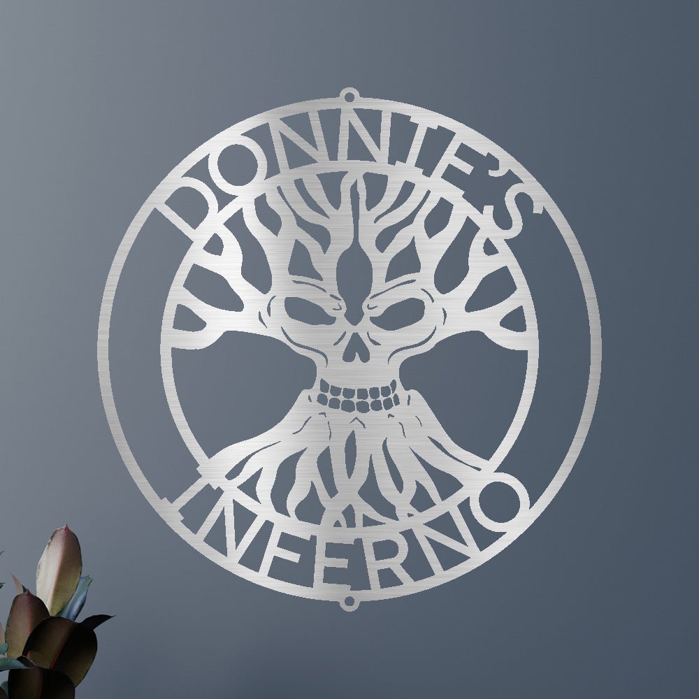 Skull Family Tree Personalized Gifts - Custom Metal Sign