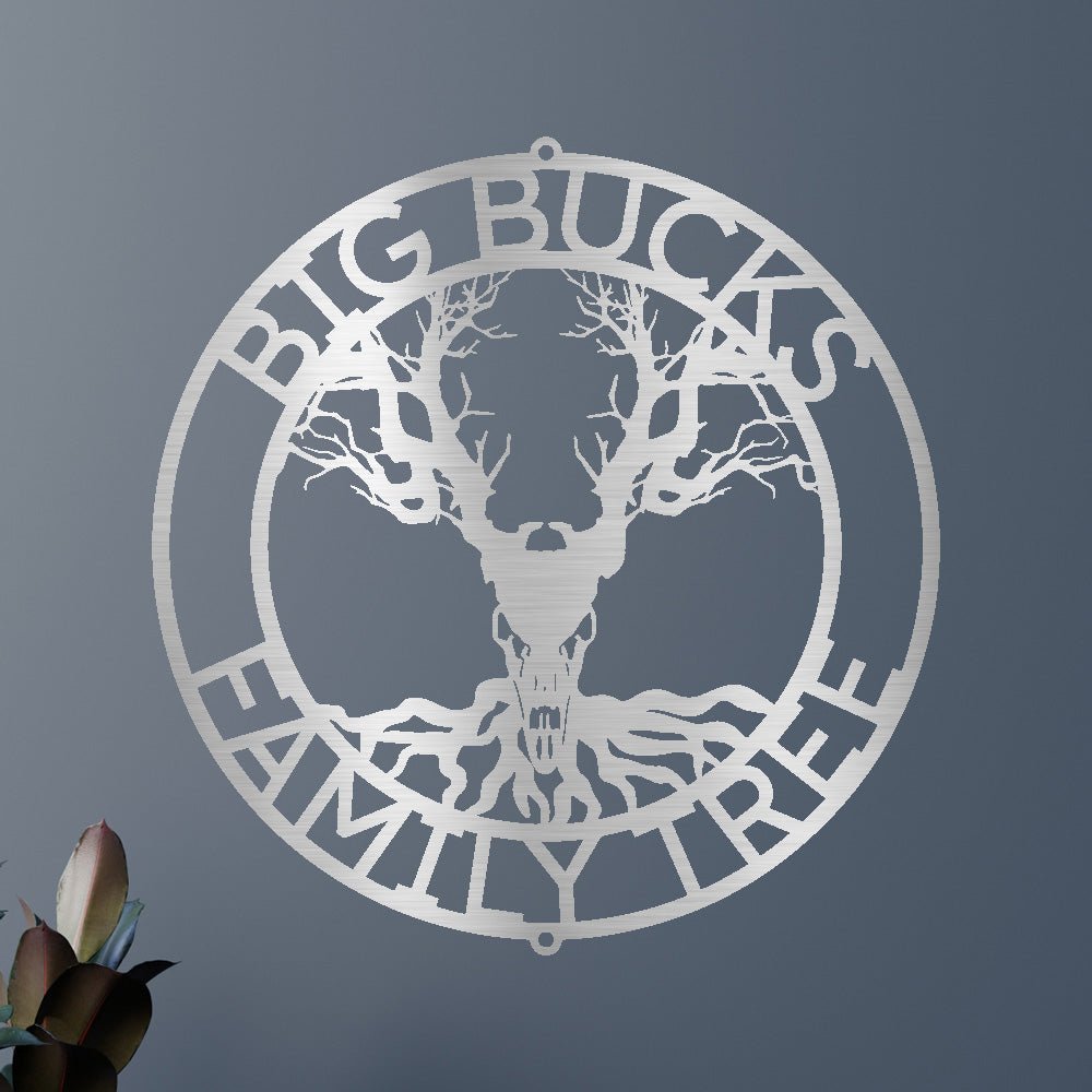 Skull Tree Sign - Custom Metal Sign, Housewarming/Christmas Gift, Family Letter