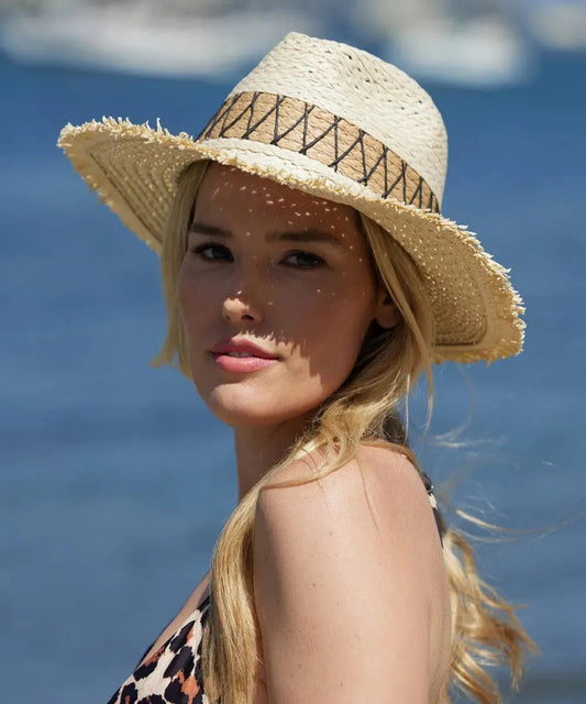 Peter Grimm Zag - Womens Straw Fedora Hat