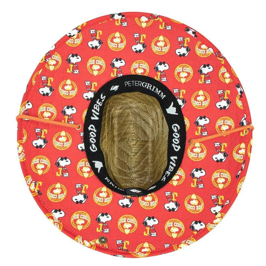 Peter Grimm Peanuts Joe Cool Snoopy - Rye Straw Lifeguard Hat