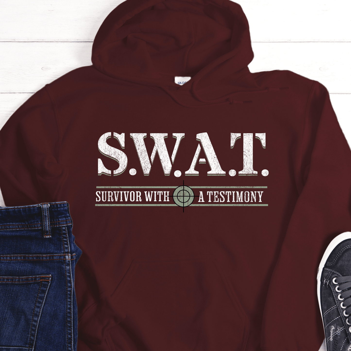Recovery Hoodie | Inspiring Sobriety | S.W.A.T. - Survivor With a Testimony