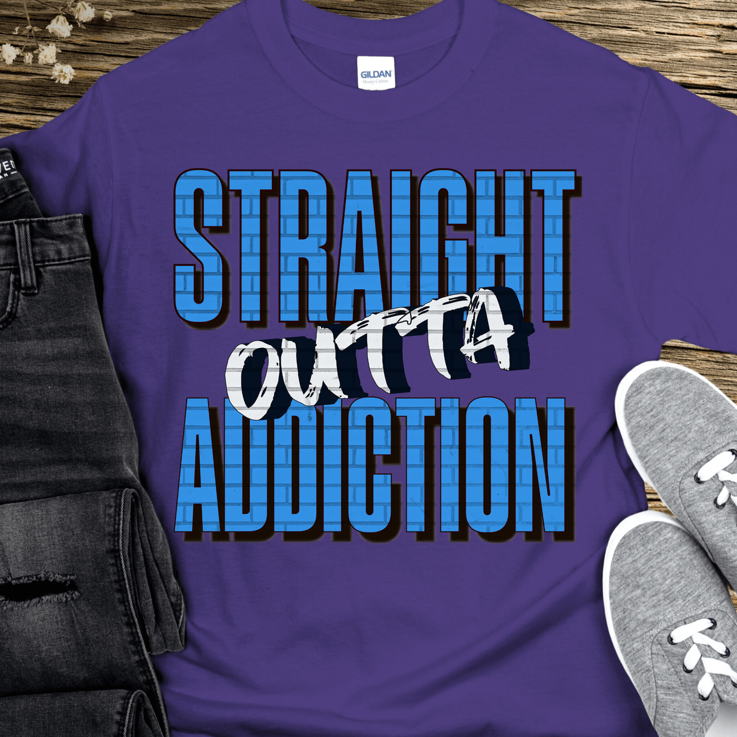 Recovery T-Shirt | Inspiring Sobriety | Straight Outta Addiction
