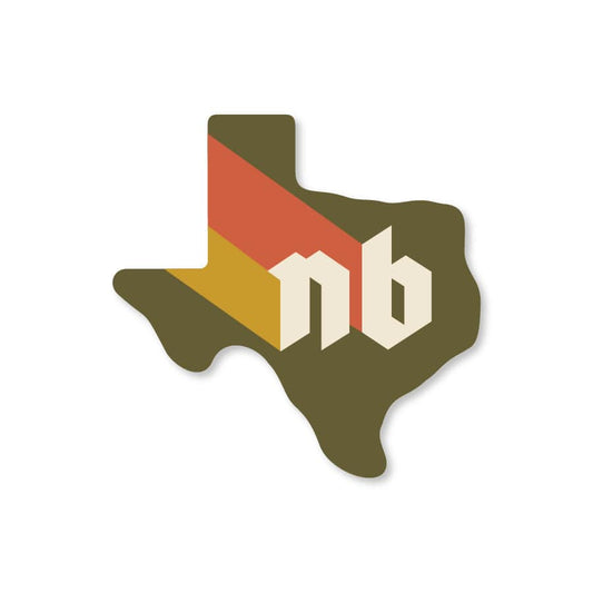 NB Retro Sticker (New Braunfels, Texas)