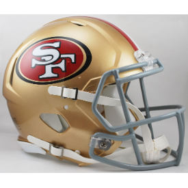 San Francisco 49ers Full Size Authentic Revolution Speed Football Helmet - NFL