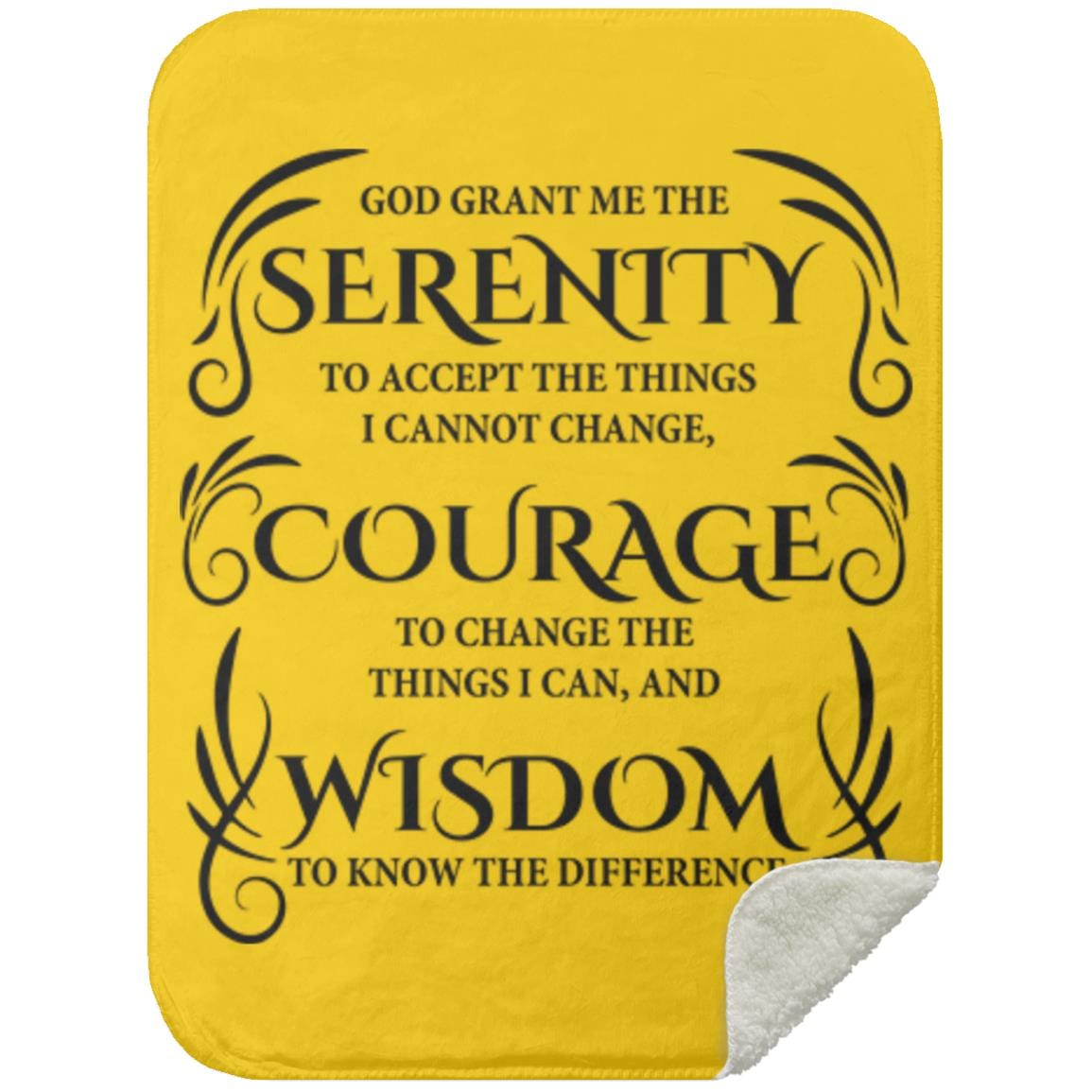 Serenity Prayer Throw 30x40 (Light Colors) | Inspiring Sobriety