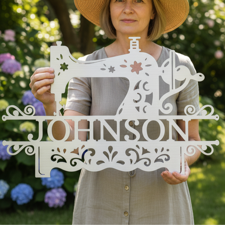 Sewing Sign - Custom Metal Sign, Christmas Gift - Quilting Room Decor