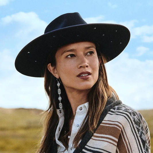 Stetson Night Sky S - Wide Brim Fedora Wool Felt Cowgirl Hat