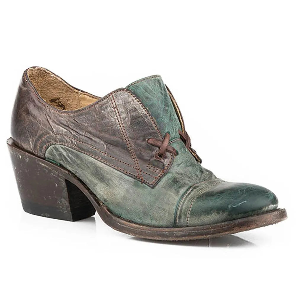 Stetson Oakley (Turquoise) - Leather Cowgirl Shoe Boot (closeout)