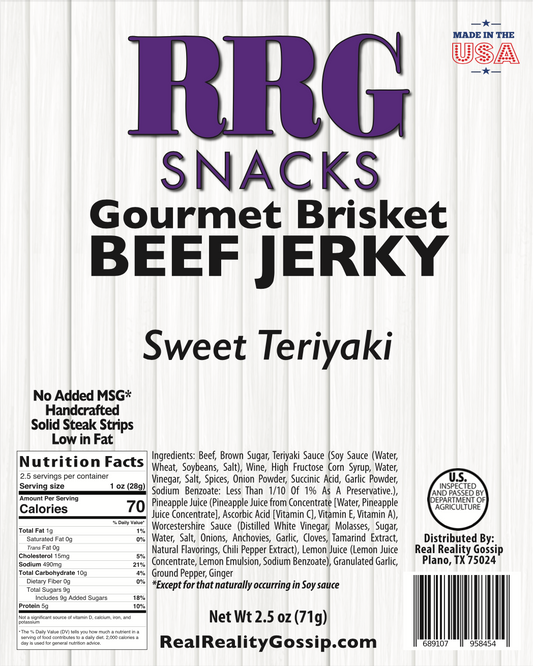 Sweet Teriyaki Brisket Beef Jerky