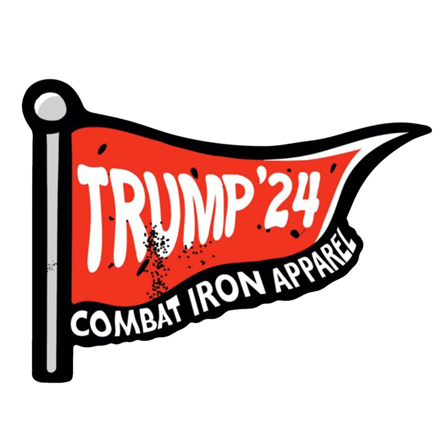 Trump '24 Golf Flag Decal Sticker