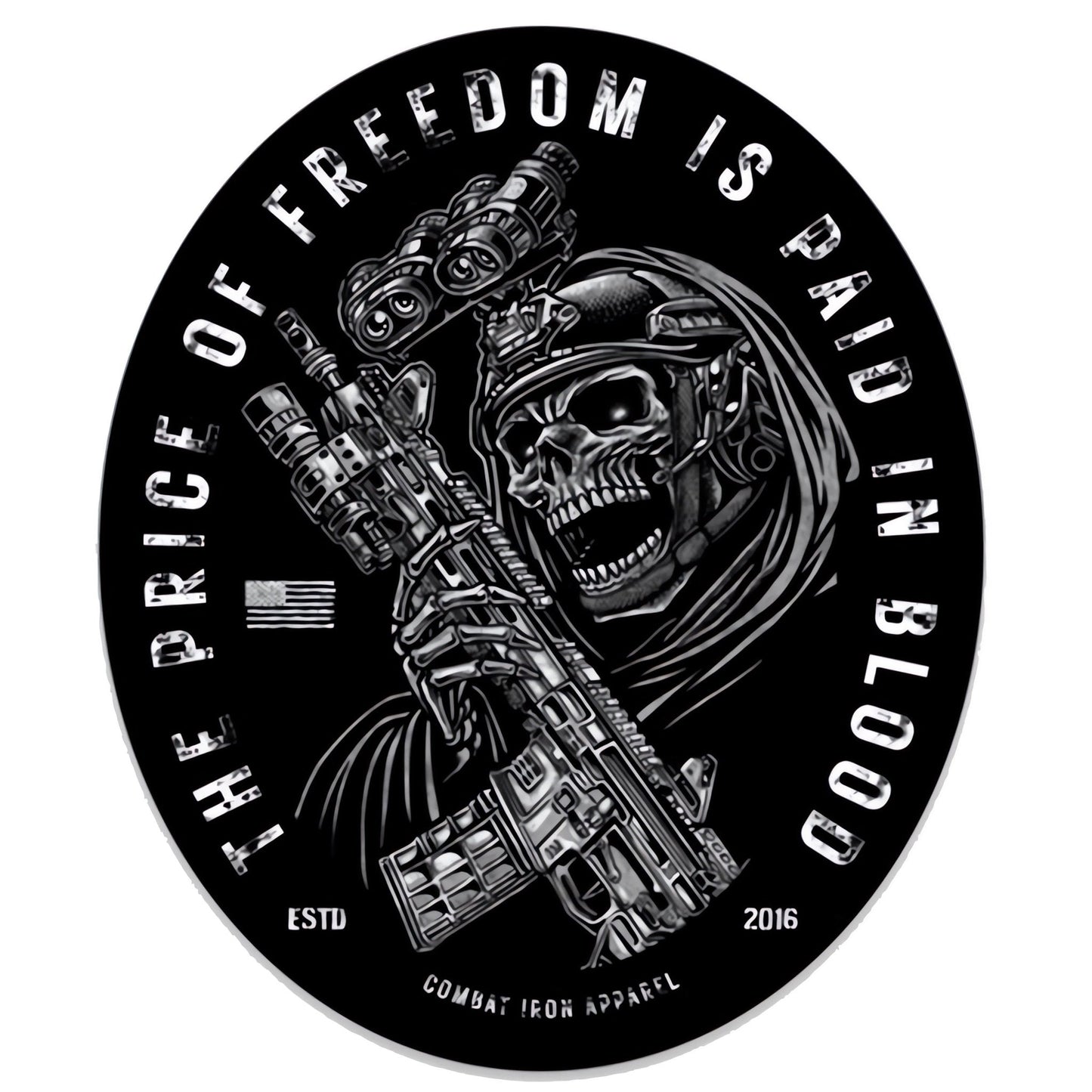 The Price Of Freedom Is Paid In Blood Decal
