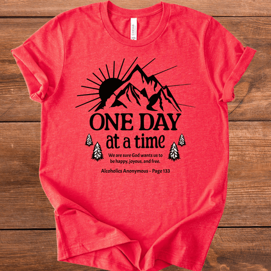 Vintage Recovery T-Shirt | Inspiring Sobriety |  One Day at a Time