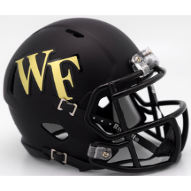 Wake Forest Demon Deacons NCAA Mini Speed Football Helmet Matte Black - NCAA