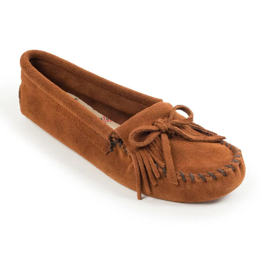 Minnetonka Kilty Softsole Suede Moc - Womens Moccasin (Closeout)