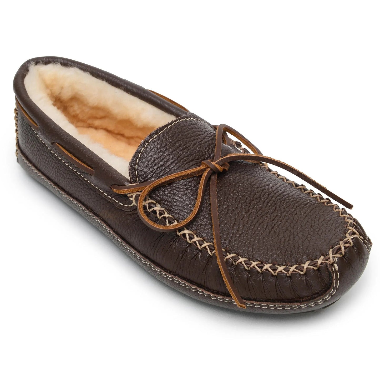 Minnetonka Sheepskin Moose Slipper - Mens Slippers
