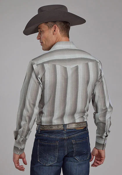 Roper 2114 Multi Stripe (Grey) - Men's Western Shirt