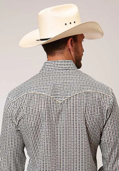 Roper 00251 Dark Ground (Grey) - Men's Western Shirt