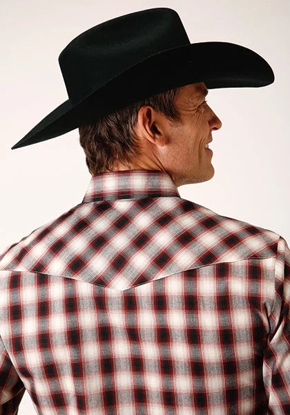Roper 1708 Plaid (Wine) - Men's Western Shirt