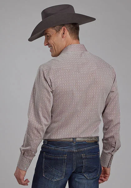 Roper 2112 Tone On Tone (Red) - Men's Western Shirt