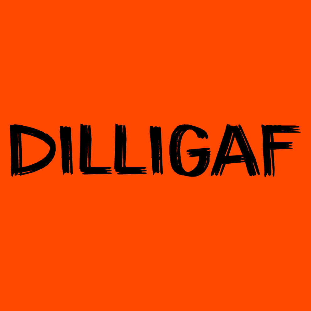 DILLIGAF  - Safety Yellow T-Shirt