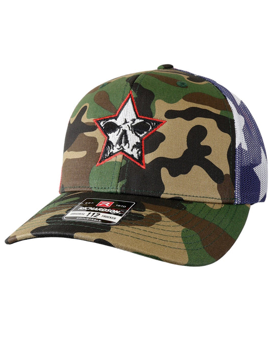 Richardson Embroidered Patriotic Mesh Trucker