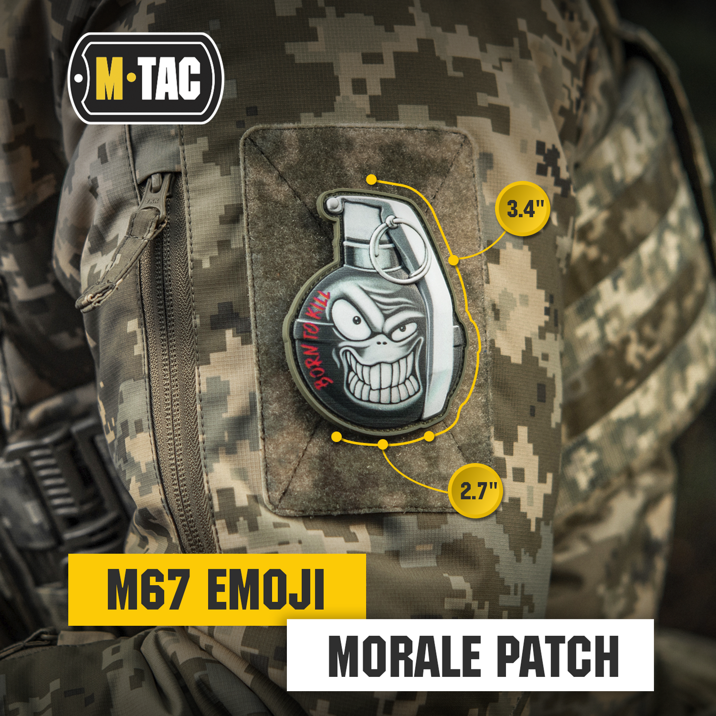 M-Tac M67 Grenade 3D PVC Patch